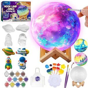 Paint Your Own Moon Lamp Kit, Cool Gifts DIY 3D Space Moon Night Light